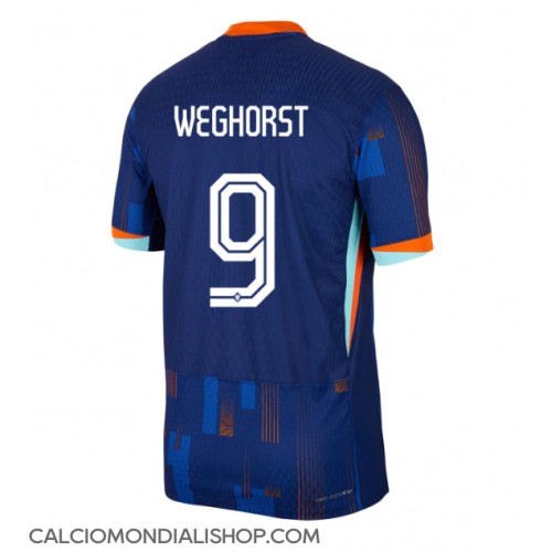 Maglie da calcio Olanda Wout Weghorst #9 Seconda Maglia Europei 2024 Manica Corta